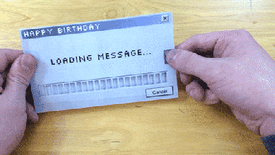 How To Make An Ingenious Greeting Card With A Loading Message 