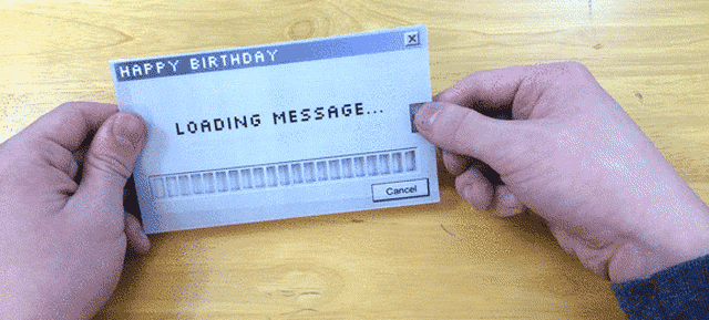 How To Make An Ingenious Greeting Card With A Loading Message 