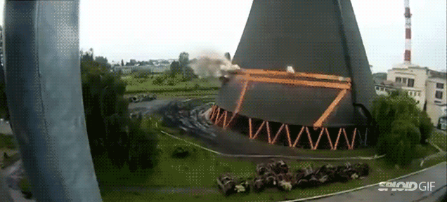Spectacular Demolition Destroys Cooling Tower In The Most Satisfying Way