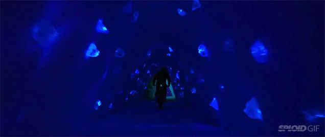 Riding A Motorcycle In This Ice Cave Looks Like Exploring An Alien World