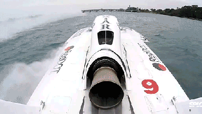 Insane Backflip Of A Racing Hydroplane Boat Captured On GoPro
