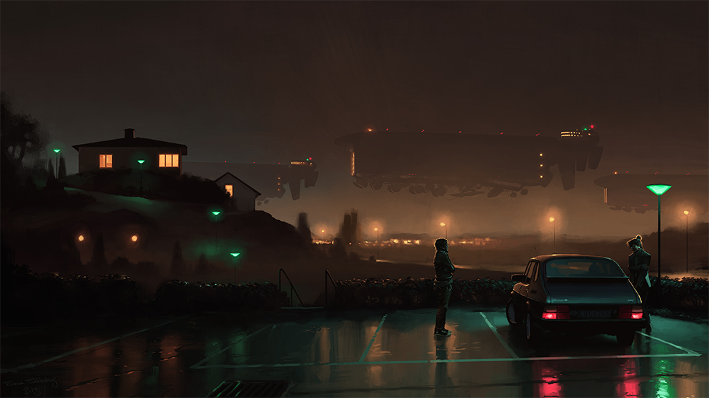 These Beautiful Paintings Feel Like 1980s Sci-Fi Film Concept Art
