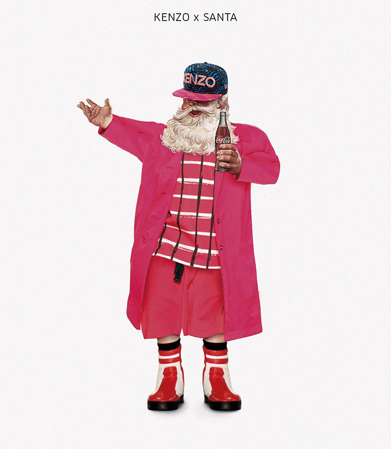 Designer Postcards Turn Santa Into Fashion Whore