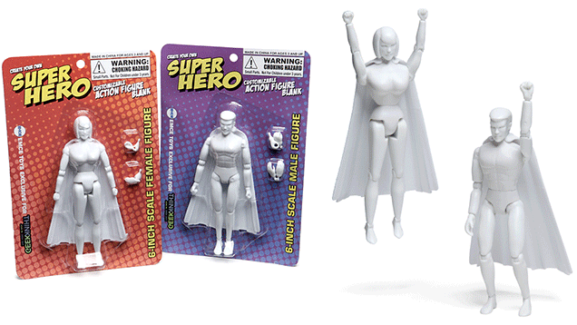 Blank Action Figures Let You Customise Your Own Superheroes