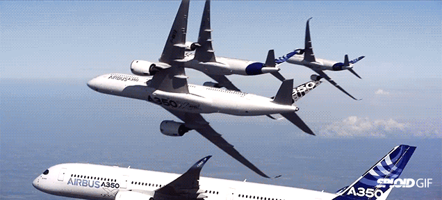 Watch Airbus’ Mad Stunt With $1.5 Billion Worth Of Aeroplanes