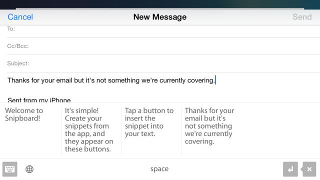 Keep Common Phrases On Hand With Snipboard For iOS
