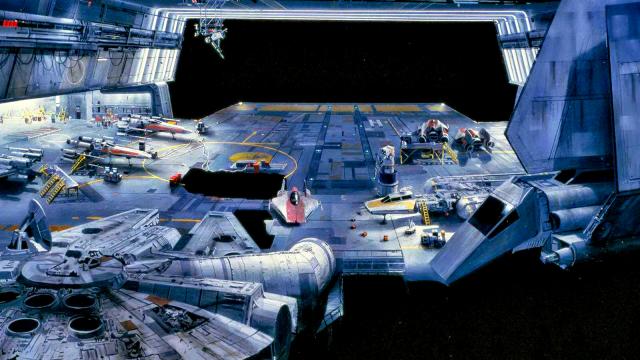 How ILM Made You Believe This Painting Was A Real Hangar In Star Wars