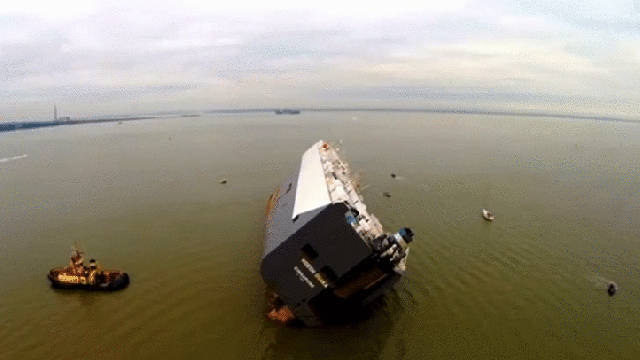 This 46,000-Tonne Cargo Ship Was Deliberately Run Aground 