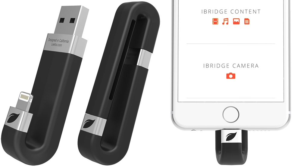 This Curvy Flash Drive Hides Behind Your iPhone So It’s Less Intrusive