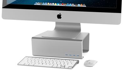 This Shelf Puts Your iMac At Eye Level And Its USB Ports In Easy Reach