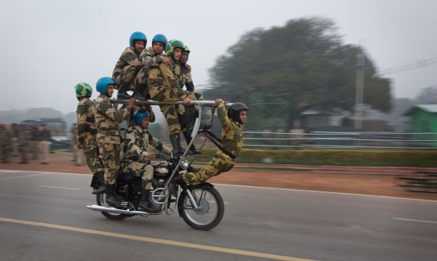 India’s Border Patrol Performs Incredible Feats On Motorbikes