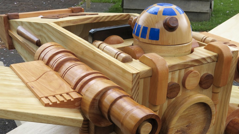 This Exquisite Wooden X-Wing Rocker Will Make You Miss Being A Kid