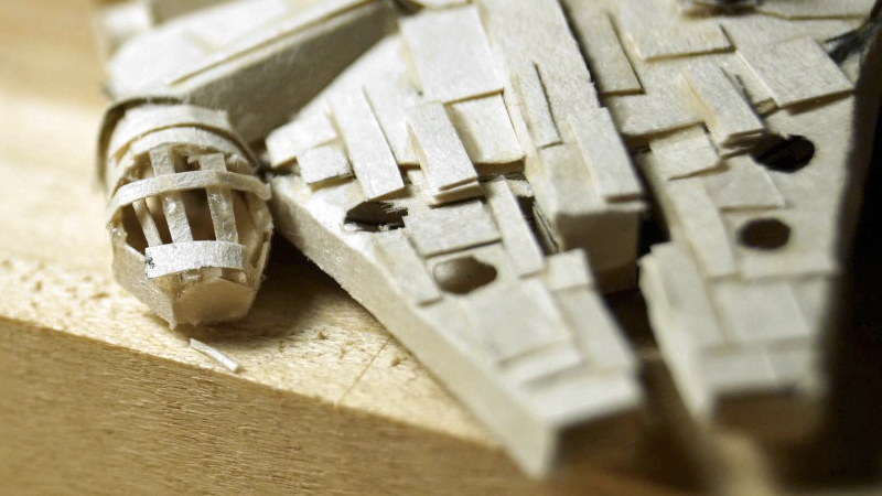 This Tiny Papercraft Millennium Falcon Belongs In An Art Gallery