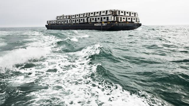 The Spectacular Sight Of Train Carriages Being Dumped Into The Ocean