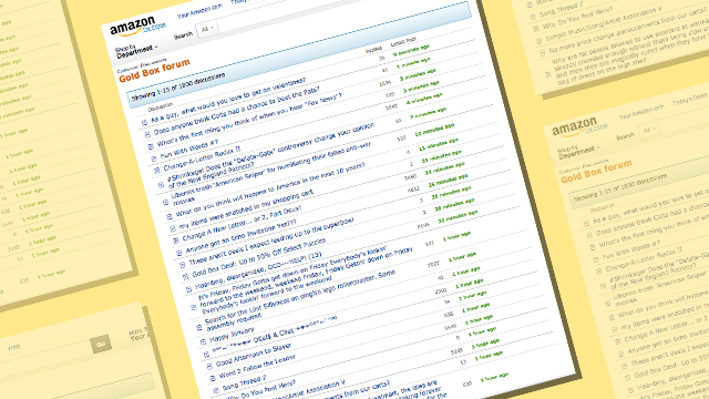 Amazon’s Gold Box Forum Is A Beautiful Pocket Of Internet Insanity