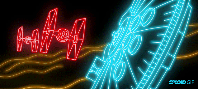 Star Wars And Jurassic Park Trailers Animated In Cool Neon Lights