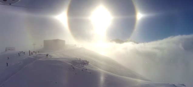 Spectacular Sun Halo Display Captured In Video In The Austrian Alps
