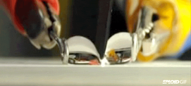 Watch A Super Hydrophobic Knife Cut Through A Water Droplet