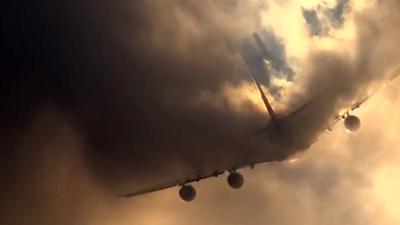 Rare Video Of An Airbus A380 Cutting Through Clouds