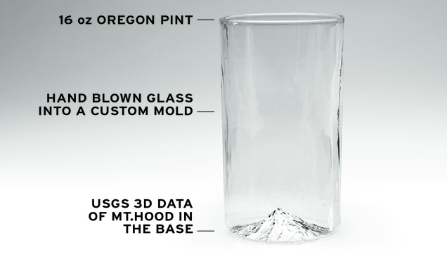 A Mt Hood-Bottomed Pint Glass Is The Easiest Way To Tackle A Mountain