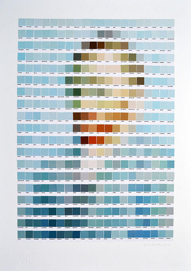 Classic Paintings Recreated Using Pantone Colour Chips