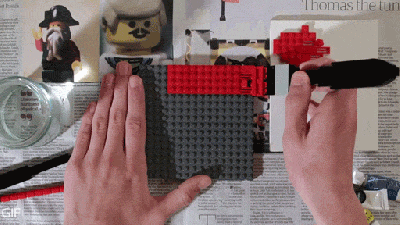 Clever Video Shows Artist Painting With Paint Made From Lego Bricks