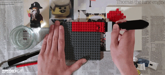 Clever Video Shows Artist Painting With Paint Made From Lego Bricks