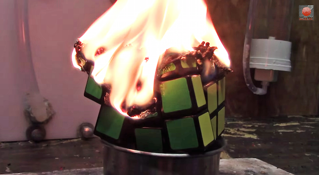 The Fastest Way To Solve A Rubik’s Cube Is To Set It On Fire