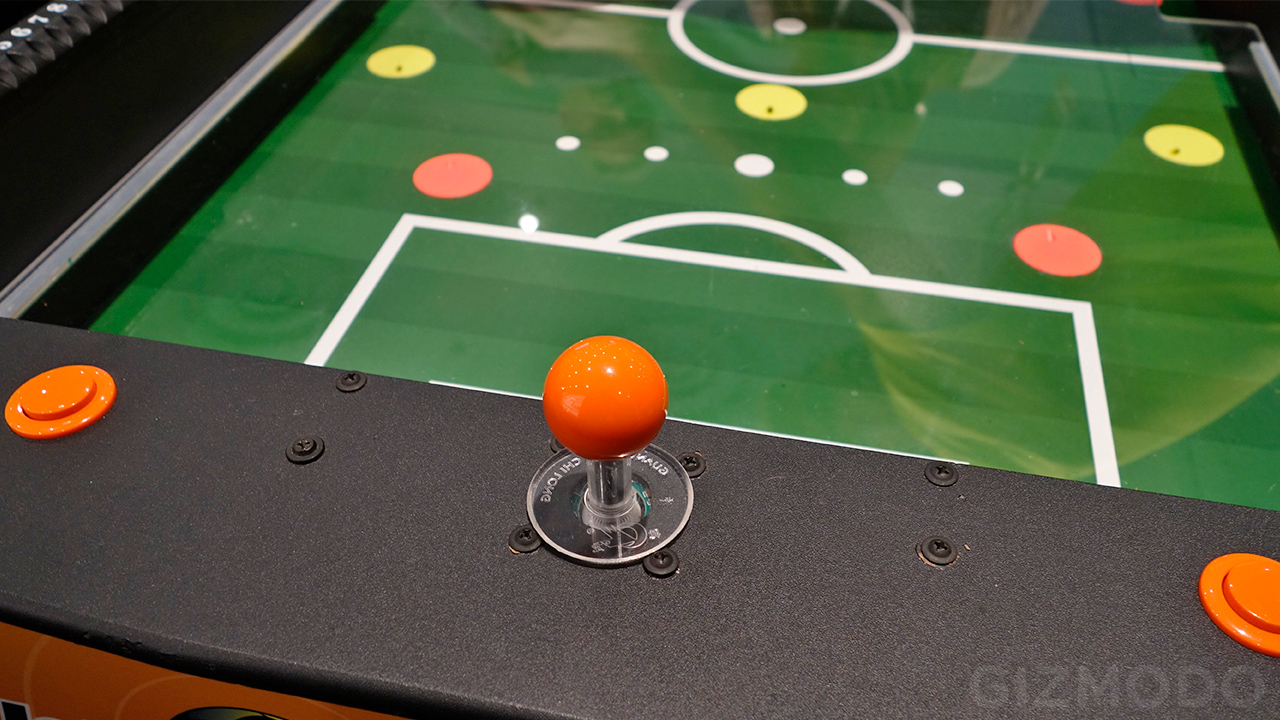 The Tiny Players On This Foosball Table Have Been Replaced With Air Jets