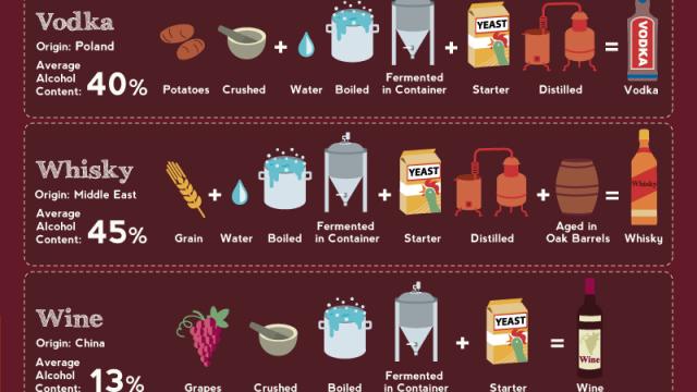 Neat Infographic Shows How Alcoholic Beverages Are Made Around The World