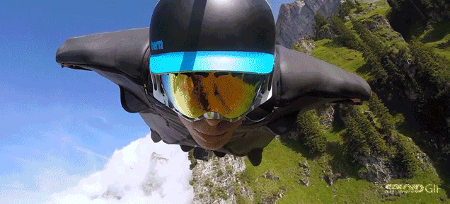 The Thrill Of Flying With A Wingsuit In A Beautiful Slow Motion Video