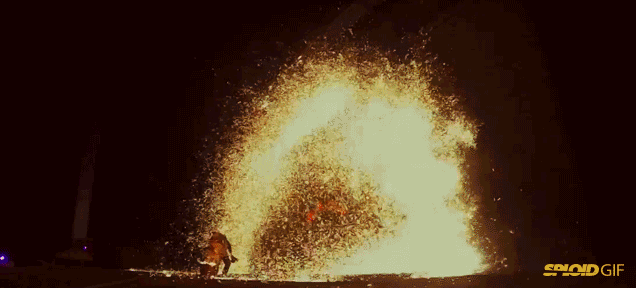 Watch Molten Iron Transform Into Spectacular Fireworks Display