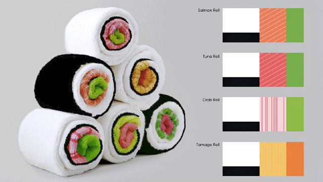 You Can Roll These Kitchen Towels Into Delicious-Looking Inedible Sushi