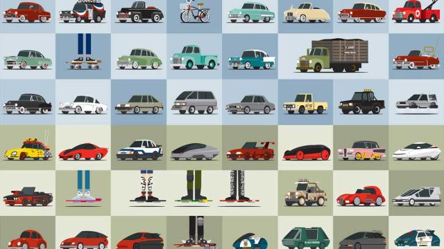 All The Cars Of Back To The Future In One Cool Poster