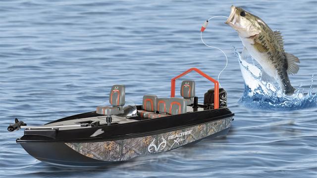 Bass Pro Shops Tracker Radio Control RC Fishing Boat - Catches Real fish