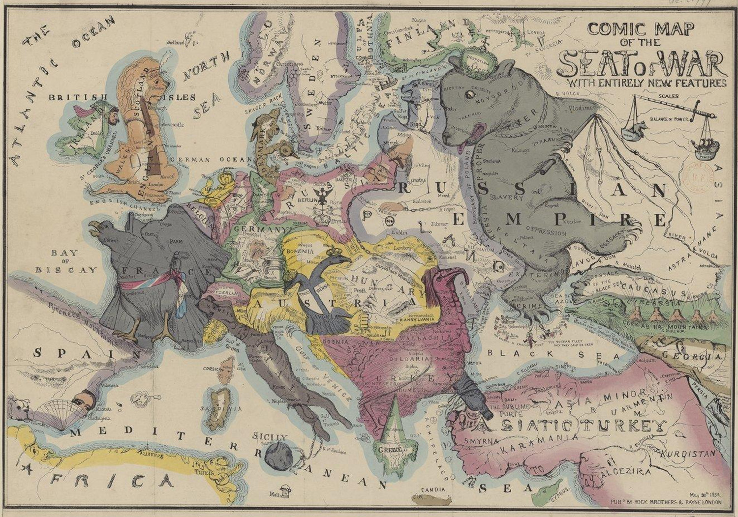 21 Bizarre Maps That Depict Nations As Animals, People, And Monsters