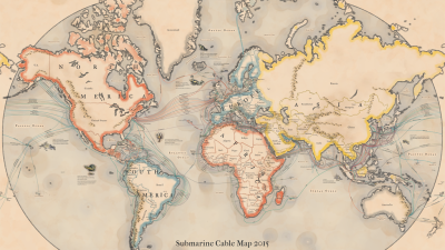 See How Data Moves With This Vintage-Inspired Map Of Submarine Cables