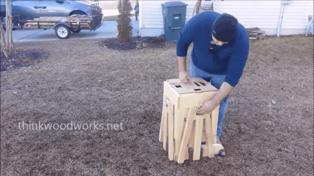 This Intricate Table Collapses Into A Tiny Cube