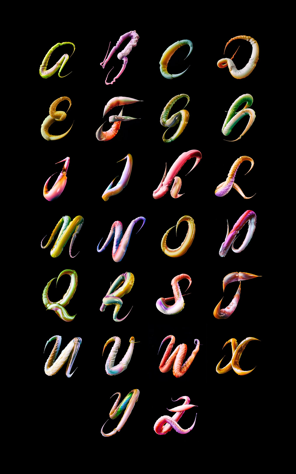 Each Letter Of This Alphabet Moves Like An Appendage Of An Animal