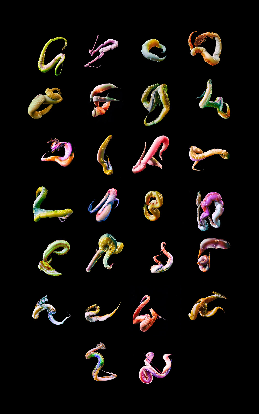 Each Letter Of This Alphabet Moves Like An Appendage Of An Animal
