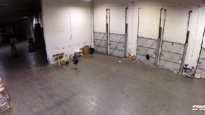 Guys Perform Impossible Basketball Trick Shots Using A Forklift