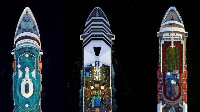 These Mega Cruise Ships Look Like Small Cities From The Air 