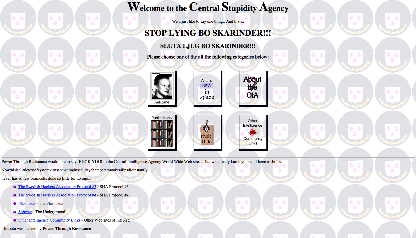 That Time Hackers Changed The CIA Website To ‘Central Stupidity Agency’