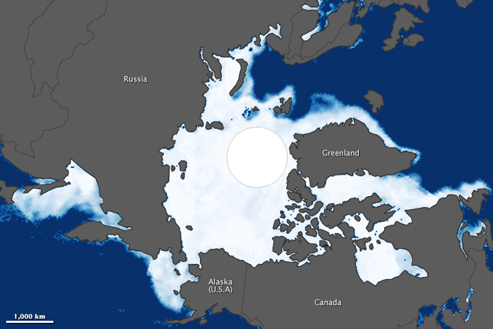 Arctic Sea Ice Hit A Forty-Year Low This Winter
