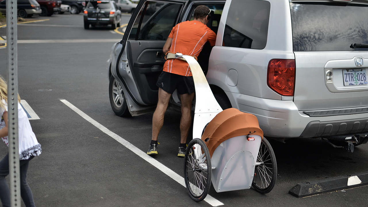 A Stroller Trailer Lets You Run With A Kid In Tow