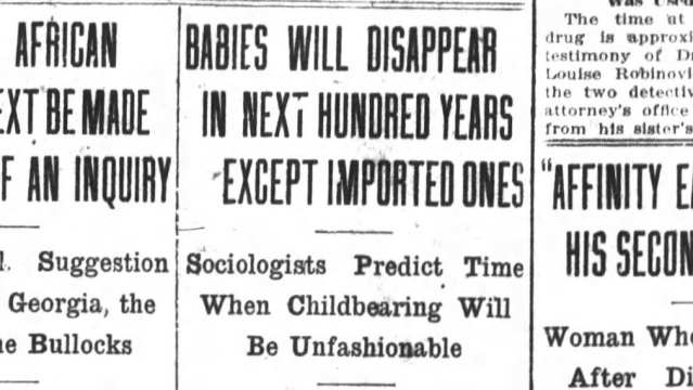 Professor From 1910 Said Babies Would Go Extinct By 2015