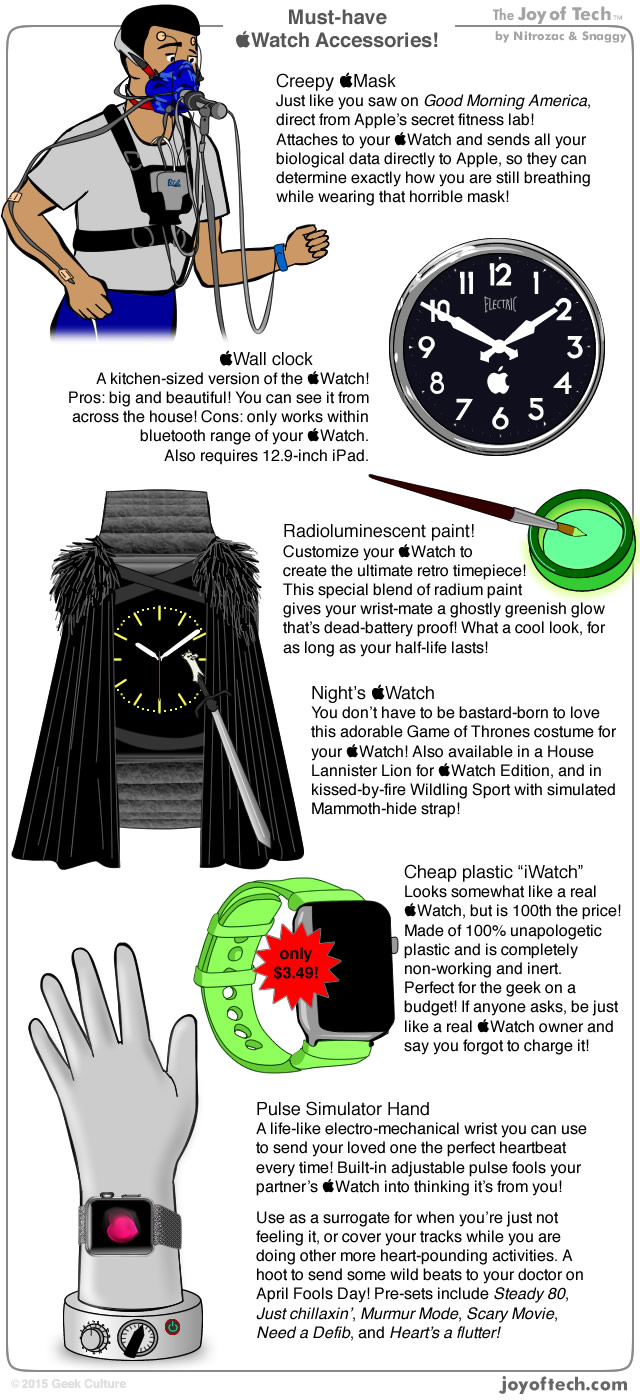 These Are The (Fictional) Apple Watch Accessories You’ll Really Want