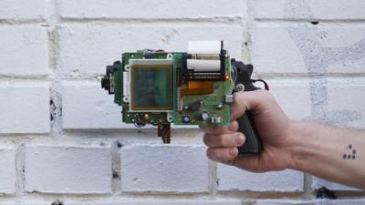 Guy Invents An 8-Bit Instant Camera Gun That Prints Images In Receipts
