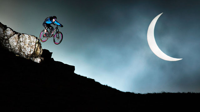 Photographer And Stunt Biker Capture Epic Photo Of Solar Eclipse