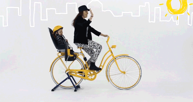 A Brilliant Child’s Bike Seat That Instantly Transforms Into A Stroller